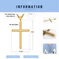 Delicate Gold in Stock Cross-shaped Stainless Steel Charm Necklaces Link Chain Wedding WOMEN'S Gift Trendy Party Engagement